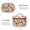 Sacs à cosmétiques SAJA sac de maquillage pour femmes sac à cosmétiques à fermeture éclair femme voyage maquillage beauté trousse de toilette organisateur étui motif de fleur de tulipe Q231108