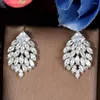 Stud Oorbellen HIBRIDE Charmant Trendy Persoonlijkheid Kubieke Zirkoon Voor Vrouwen Bruidsmode Bruiloft Sieraden Accessoires E-722