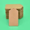 Pochettes à bijoux en papier Kraft vierge, 100 pièces, présentoir de cartes de collier, étiquette de faveur suspendue pour la fabrication d'accessoires de bricolage