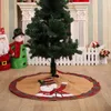 Decorazioni natalizie 105 cm Babbo Natale Pupazzo di neve Grembiule con gonna per albero Decorazione per feste di Natale