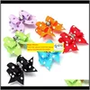 Fournitures de vêtements Maison Gardenlovely Tissu Points Bowtie Chiens Aessories Pet Bows Toilettage Cadeau Produits Mignon Chien Ornements Drop Del