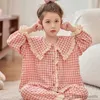 Pyjamas Spring Autumn Girls 'Long Sleeve Pyjamas Sweet Princess Style Long Sleeve+Pants Pyjamas 2-Piece Children's Home Clothing Set R231108