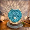 Scented Candle Table Lamps Personality Aromatherapy Lamp Handmade Rattan Melting Wax Desk Romantic Beside For Bedroom Dining Room Li Dhwlo