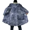 Herrenjacken HX Winter Cape Fake Vintage Denim UK Flag Pocket 3D-gedruckter Kapuzenumhang für Männer Winddichte Fleece-Hoodie-Decke Herrenmäntelzln231108