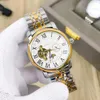 Luxus Leder Männer Frauen Band Tourbillon Automatische mechanische Bewegung Armbanduhren Herrenuhr Tag Datum Herrenuhren Geschenke Heuerity