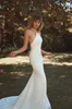 Robe De Mariee Sexy Mermaid Wedding Dress 2024 Sleeveless Halter Backless Soft Satin Women Beach Bride Gowns Vestidos De Noiva