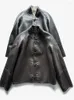 Женская меховая двубортная куртка из меха ягненка или кожаная зимняя теплая куртка с воротником-стойкой, женское однобортное пальто с длинными рукавами, топы