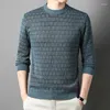 Men's Sweaters Autumn And Winter Knitwear Korean Fashion Solid Color Round Neck Thickened Long-Sleeve Sweater