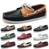 Sapatos casuais homens preto barato lazer pratas taupe dlives marrom cinza vermelho verde andando baixo macio multi couro masculino tênis ao ar livre gai