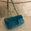 2024 Marmont Velvet Bags Handväskor Kvinnor axelväska handväskor Purses Chain Fashion Crossbody