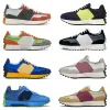 N 327 Sneakers Mens Sports Shoes White Navy Running Shoes Blue Light Camel White Grass Green Sea Salt Red Bean Milk Gray Gray Womens Low Lowging Walking Shoe Size 5-12