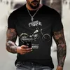 Mens TShirts O Neck Tshirts Retro Motorcycle Short Sleeve Street Harajuku Beach Luxury Sportswear Tops Hiphop 3D Printed 230407