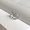 Anelli a grappolo Minimalista 925 Sterling Silver Personality Complex Link Chain Ring Plata De Ley Daily Wear Party Jewelry