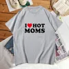 Damen TShirt I like mom T-Shirts Damen Sommer Baumwolle Kurzarm Tag Spaß und süß bedruckte Kleidung 230408