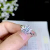 Cluster Rings BOEYCJR 925 Silver 1ct F Color Moissanite VVS Engagement Wedding Diamond Ring For Women