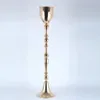 装飾H50cm 95cm115cmシルバー/ホワイト/ゴールドブラックフラワー花瓶トランペット形状結婚式のテーブルセンターピースロードリードフラワースタンドimake763