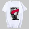 Kvinnors T-skjortor Kvinnor T-shirt Summer Kort ärm Bomull Plus Size S-3XL Shirt Art Girl Print Funny Casual O Neck Female Tshirt Tees Tops