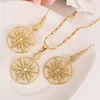 Orecchini Collana in oro massiccio giallo 14kt GF Fiocco di neve Pendenti con chiusura a leva Collane Moda Leva posteriore Goccia Ciondola HolidayEarring265Q