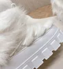 Schneestiefel Designer Nylon Apres-Ski Bootie Gabardine Boots Frauen Slip-on Chunky Winter warmes Pelz Top-Qualität Dreieck Stiefel