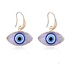 Colares Pingente Azul Inspirado Jóias Evil Eye Druzy Drusy Pingente Colar Brincos Resina Cristal De Quartzo Moda Para Drop Dhgarden Dhceo