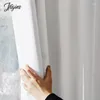 カーテンモダンホワイトブラックアウトリビングルームブラインドのための窓バルコニー戸口ホールドレープエレガントな長い傾斜コルチナ