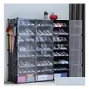 Titulares de armazenamento Cremalheiras EUA sapato rack grande capacidade de armazenamento de inicialização 12 cubo organzie modar diy plástico 6 camada 24-96 pares de torre cabine dhzr1