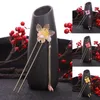 Hårklipp Barrettes est Flower Forks Retro Style Long Tassels Hairnpins Trä Sticks Pearls Bead Step Shake Chinese Wedding Bride