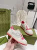 2023 kutusu ile Mac80 Rahat Ayakkabılar Retro Yuvarlak Kadın erkek Guccie Eski Kirli Beyaz Ayak Işlemeli Düşük Üst Düz G Sneakers Alt Boyutu 35-45