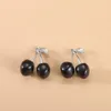 Chains Black Cherry Necklace Female INS Dark Bracelet Girl Alloy Collarbone Chain Wild Retro Earrings Net Red Jewelry