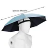 Berets 69cm Outdoor Portable Rain Umbrella Hat Foldable Fishing Sunshade Headwear Cap Anti-UV Waterproof Camping Beach Sun