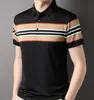 Camisetas para hombre Camisetas para hombre Diseñador Camiseta de manga corta de verano para hombre Polo de solapa de moda para hombre Camiseta de rayas finas como el hielo para hombre