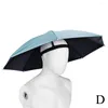 Berets 69cm Outdoor Portable Rain Umbrella Hat Foldable Fishing Sunshade Headwear Cap Anti-UV Waterproof Camping Beach Sun