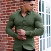 Camisas casuales para hombres Moda de otoño Manga larga para hombres Ultra delgado Slim Fit Ocio para hombres Vestido de negocios sociales Marca Ropa deportiva para hombres 230408