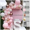 Andere evenementen Feestartikelen 112 stuks Rose Gold Confetti Chorme Metallic Balloon Arch Garland Roze Rood Latex Globos Bruiloft Verjaardag Par Dhblc