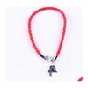 Chain 100Pcs Red Leatheroid Braided String Kabh Evil Eye Hamsa Hand Charms Bracelets Men And Women Leather Lucky Bracelet Wy Dhgarden Dh9Zc