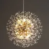 Nordic Dandelion żyrandol nowoczesna sypialnia jadalnia kryształ żyrandol prosta gwiazda kreatywne światła salonu oświetlenie domowe