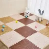 Alfombras para bebés Tapetes de juegos 16 piezas DIY EVA Espuma Alfombra de piso Rompecabezas entrelazado Azulejo Grano de madera Juguetes para niños Tapete de juegos para yoga Gimnasio Ejercicio Parque infantil Protección 231108