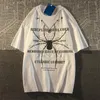 Herren-T-Shirts, Sommer-Halskette, cooles Spinnen-Buchstaben-T-Shirt für Männer und Frauen in Europa und Amerika, lockeres Kurzarm-Shirt für Liebhaber-Kleidung 230408