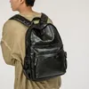 Школьные сумки 2023 мужские рюкзаки мода высококачественная кожаная кожа мужской корейский студент рюкзак для мальчика бизнес -ноутбук.