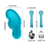 Dinnerware Sets Baby Fork And Spoon Kids Spoons Toddler Utensils Self Feeding Forks Dishwasher Safe Stainless Steel Cutlery