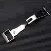 Watch Bands High Quality 18mm Folding Clasp For Black Bay 316L Stainless Steel Silver Buckle Rubber/Silicone Watchband Accessory