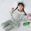 Pijama pijamalar set pamuk kızlar pijama takım elbise sonbahar kış uzun kolu çocuk giyim plapwear çocuklar için 4 6 8 10 12 14 yıl 231108