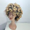 Yeni Yüksek Kalite 9 inç Kıvırcık Saç Küçük Kısa Saç Afrikalı Siyah Kadın Bahar Twist Kıvırcık Saç Peruk