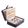 Jewelry Settings Box PU Leather Jewellery Storage Earring Boxes Packaging Display Case Organizer for Home Travel Girl Gift 230407