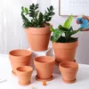 Low temperature ceramic flower pots red pottery international pots breathable clay flower pots succulent green plant containers landscape garden pots