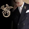 Broches De Luxe En Métal Animal Petit Dragon Designer Broche Broche Pour Hommes Costume De Mode Cadeaux De Mariage Antique Bijoux Accessoires En Vrac