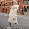 W dół płaszcz zima grube bawełniane płaszcze dla dziewcząt wodoodporne futrzane kurtki z kapturem kurtki dla dzieci odzież wierzchnia wierzchnia nastolatka parka snowsuit 231108