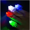 Autres fournitures de fête festives Cadeaux de Noël LED Bright Finger Ring Lights Rave Glow 4X Couleur Jouets pour enfants Drop Livraison Home Garden Dhvao