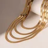 Chains Minar Hip Hop 18K Gold PVD Plated Stainless Steel Non Tarnish 20 30 40 50mm Herringbone Necklaces For Women Man Unisex