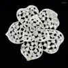 Broches Broche de fleur en cristal clair pour femmes mariage bouquet de mariée accessoires de bijoux de fête argent plaqué mode dame vêtements broche